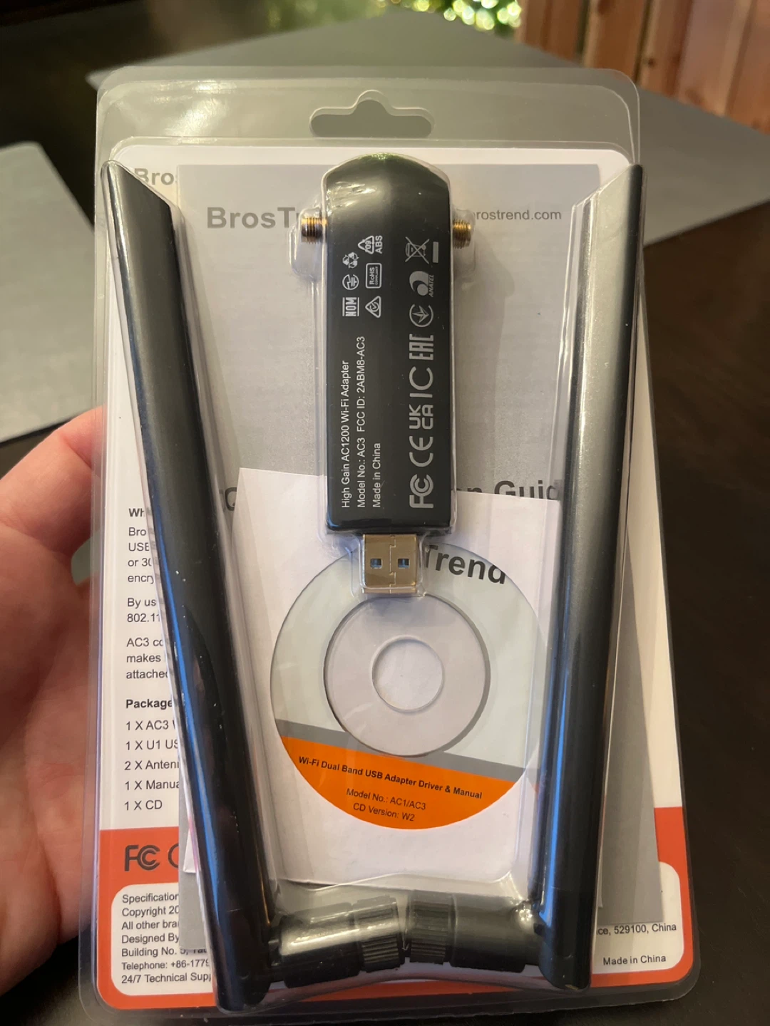 🏆 BrosTrend AC1200 High Gain Wireless Dual Band USB WiFi Adapter - photo 2