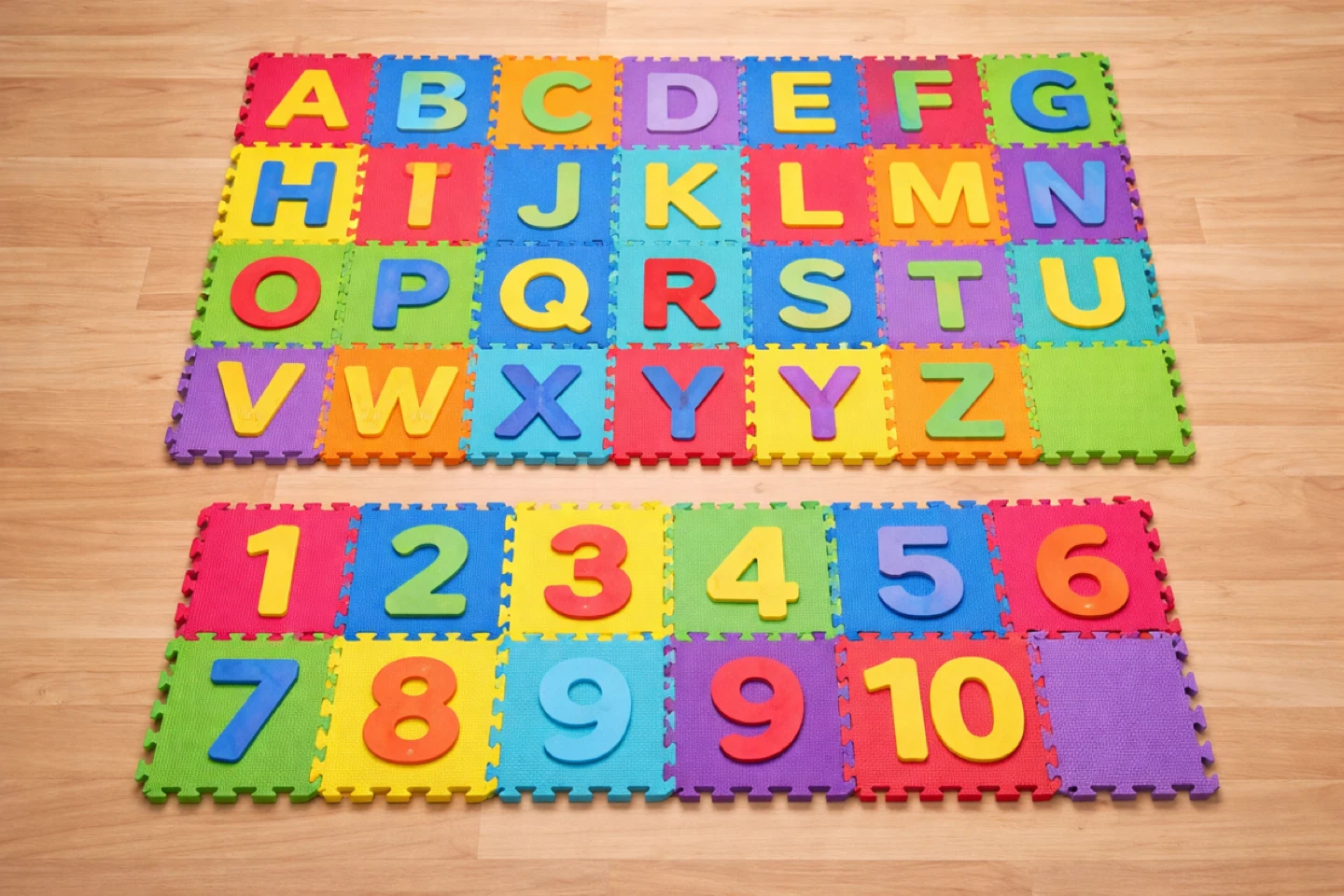 Alphabet and Number Foam Puzzle Mat Set