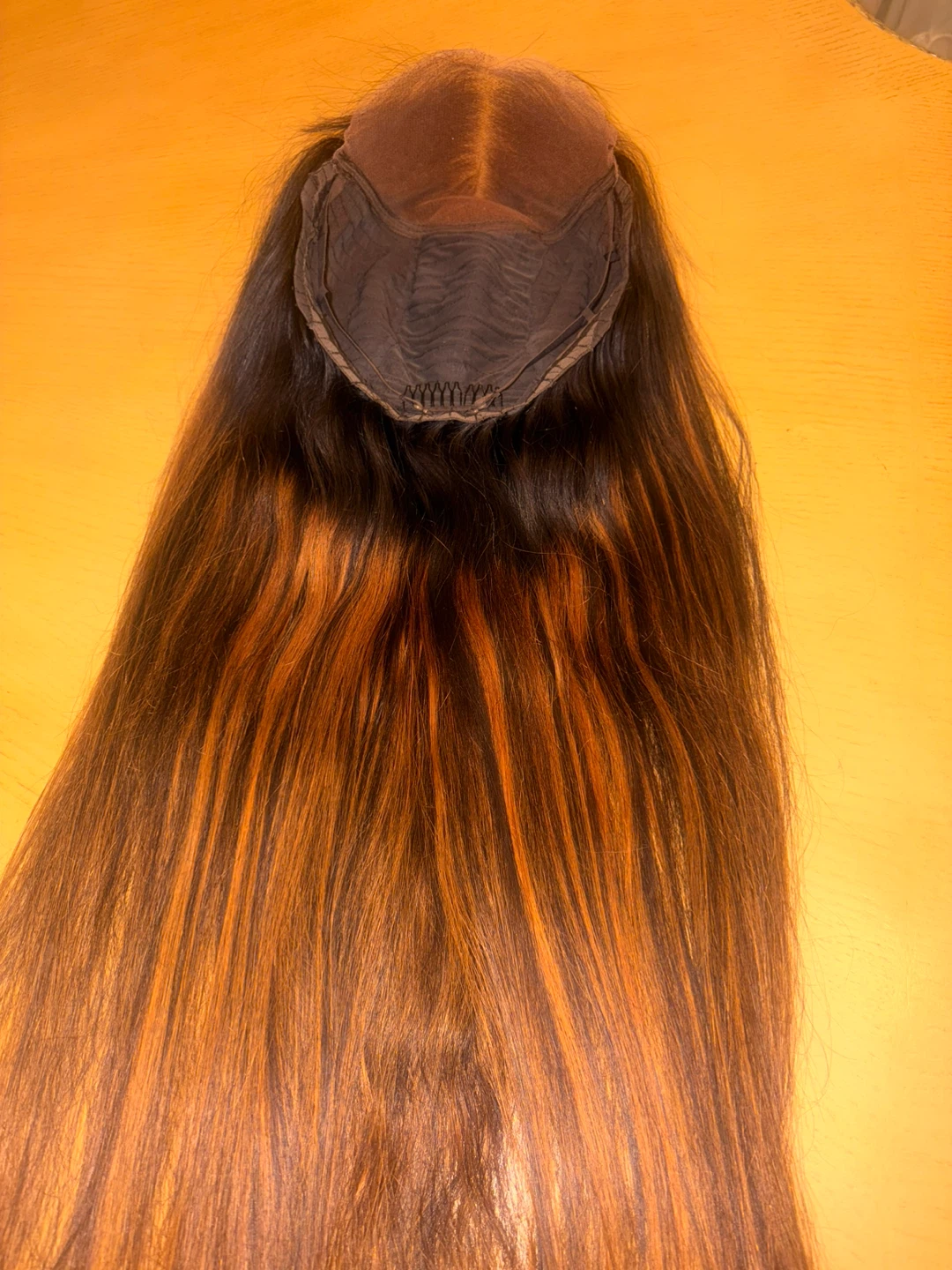 Dark Root Brown Balayage Highlight 7x5 glueless Lace Front Wig - photo 5
