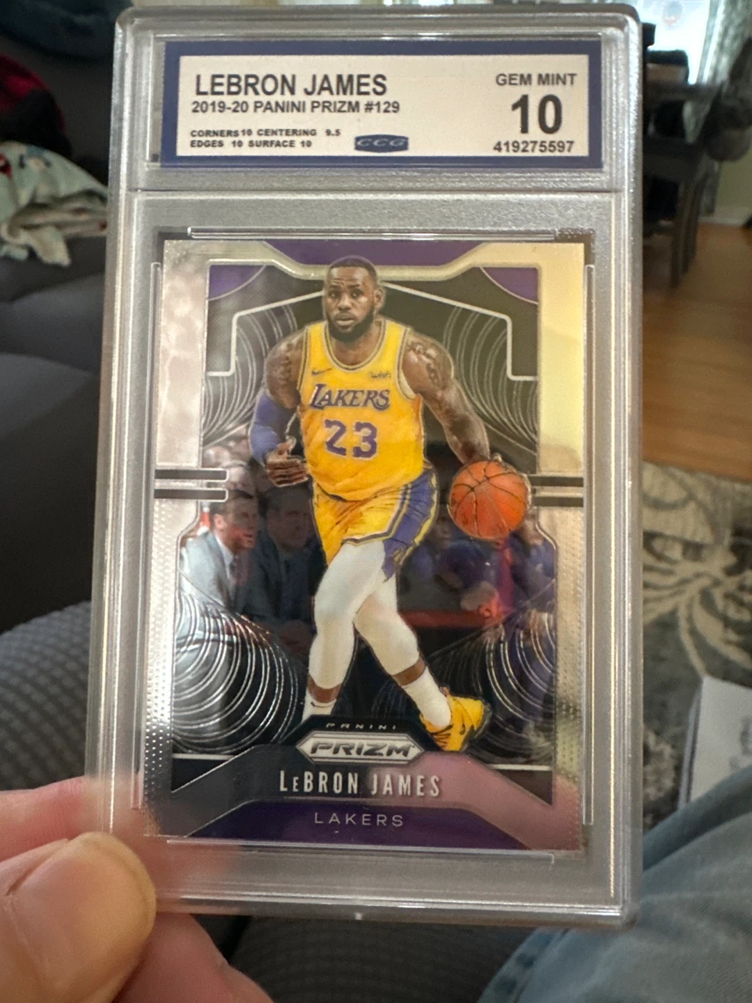 LeBron James 2019-20 Panini Prizm #129 Card - Gem Mint 10