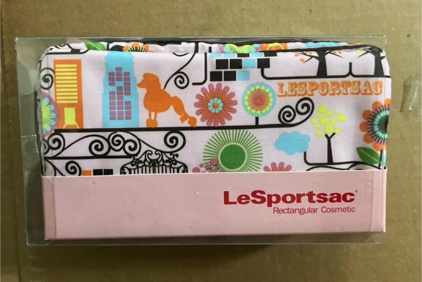 🏆2007 LeSportsac Poodle Park Rectangular Cosmetic - photo 2