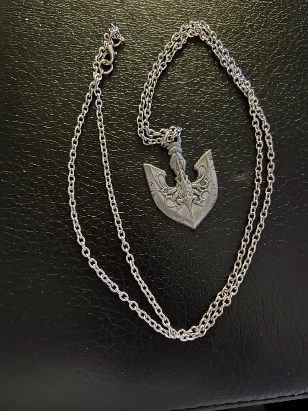 Silver Anchor Pendant Necklace