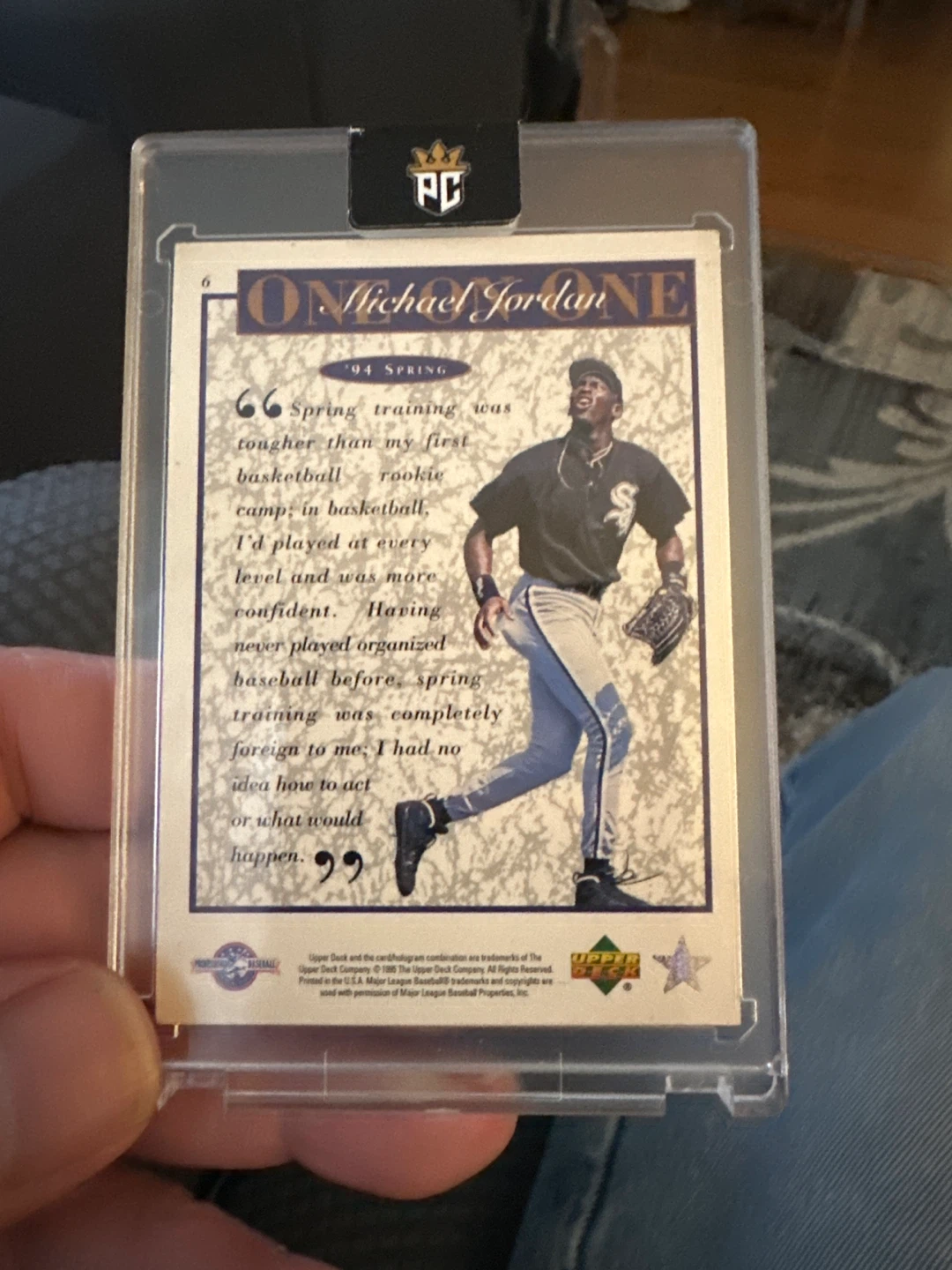 1994 Upper Deck Michael Jordan Spring Training Baseball Card - photo 2