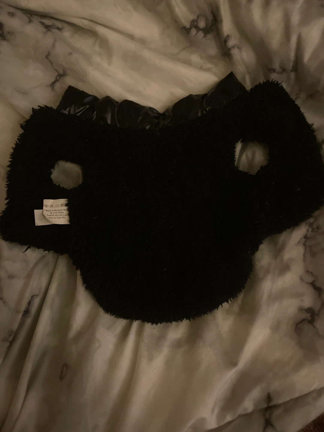 Black Puffer Dog Vest with Fur Trim inside (🏆) - photo 3