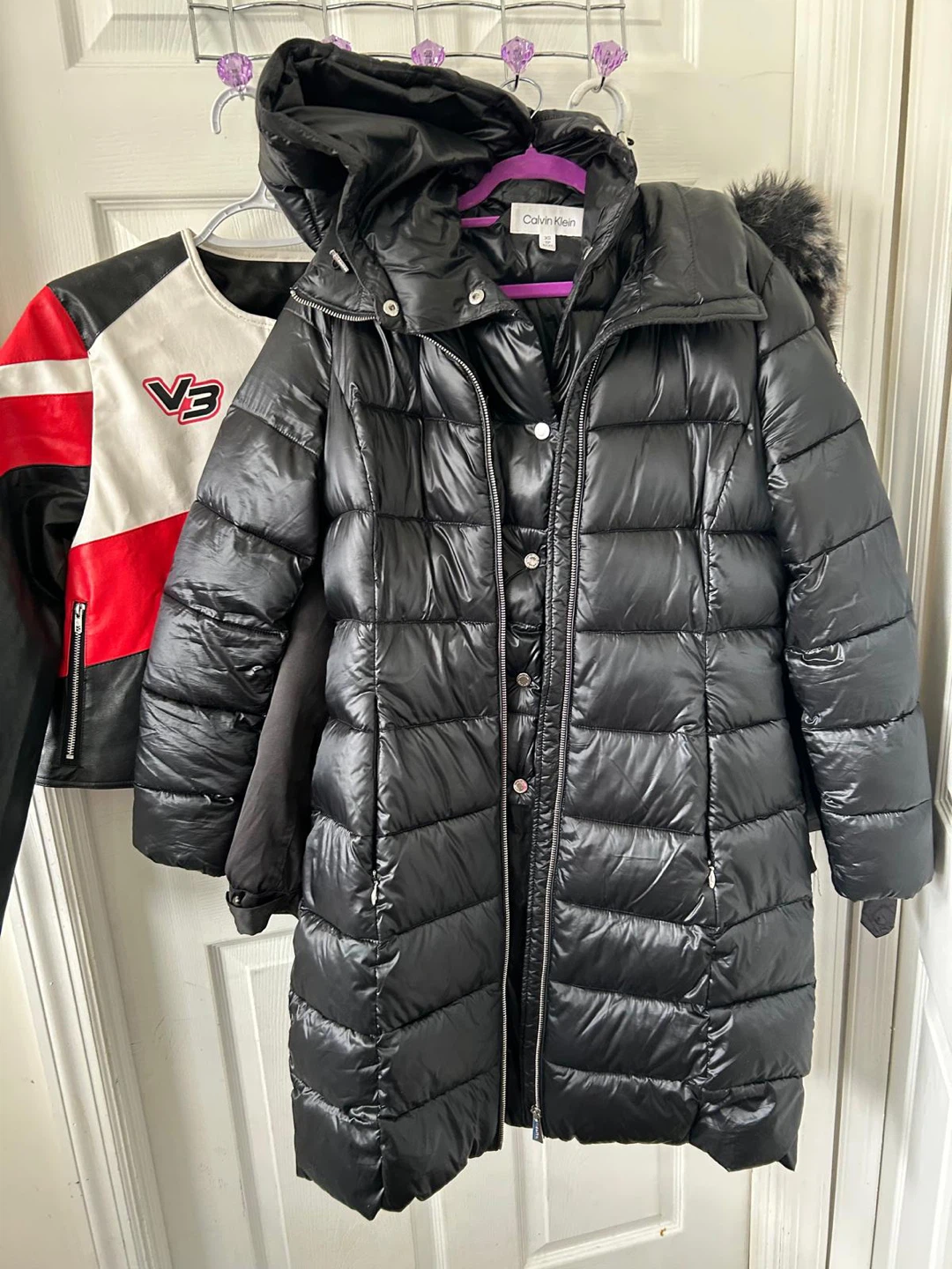 Calvin Klein Black Puffer Coat with Hood