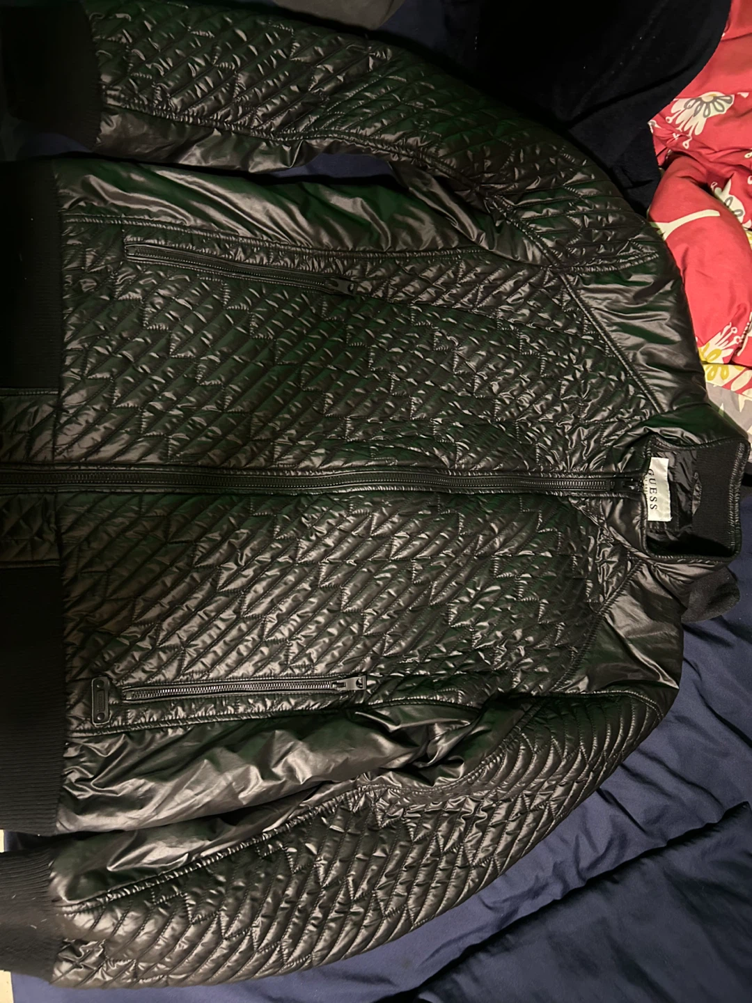 Guess Los Angeles Puffer Jacket - Black - XXL