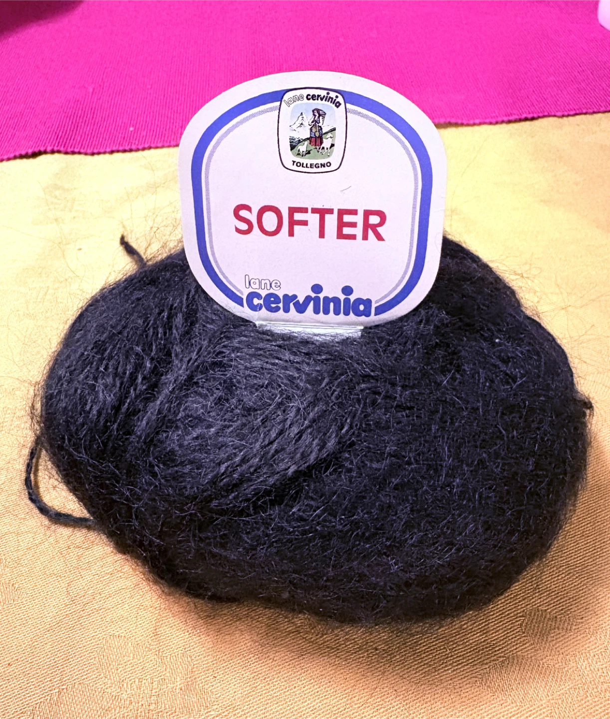 Lane Cervinia Softer Yarn - Black - 50g LOT of 9 skeins - photo 2
