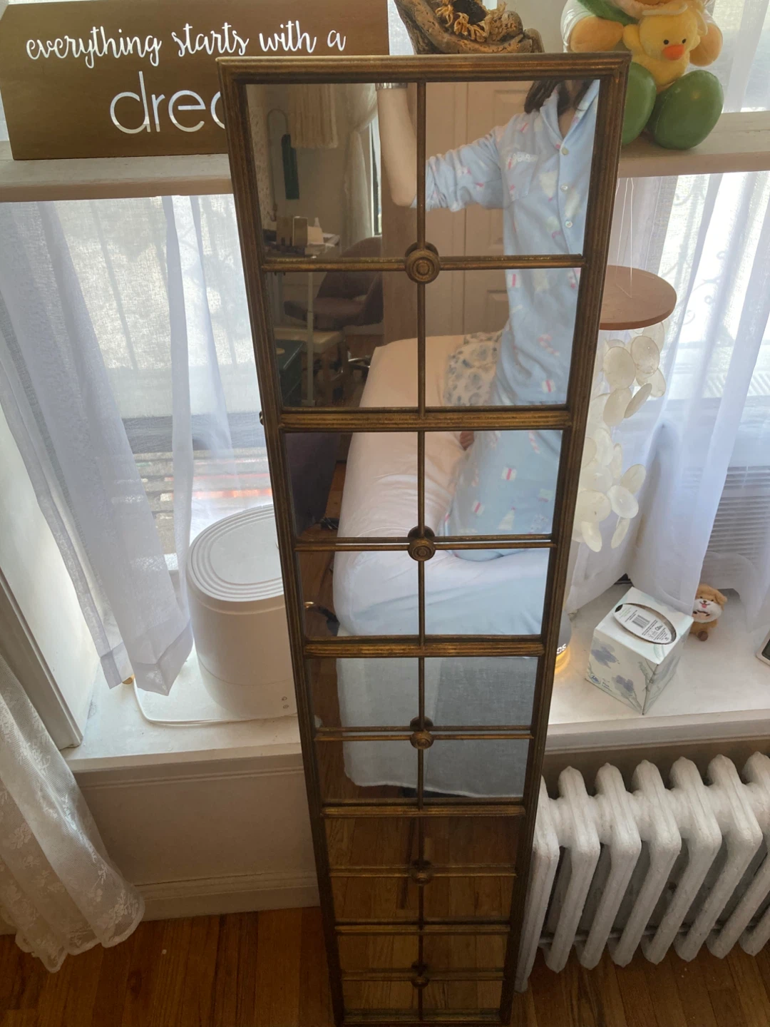 Tall Decorative Mirror with Gold Frame - photo 2