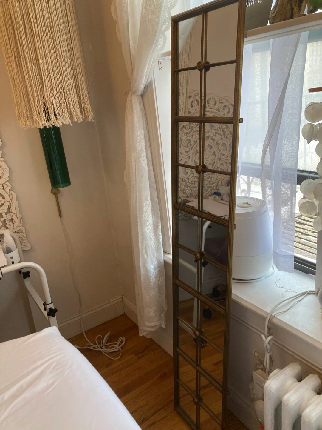 Tall Decorative Mirror with Gold Frame
