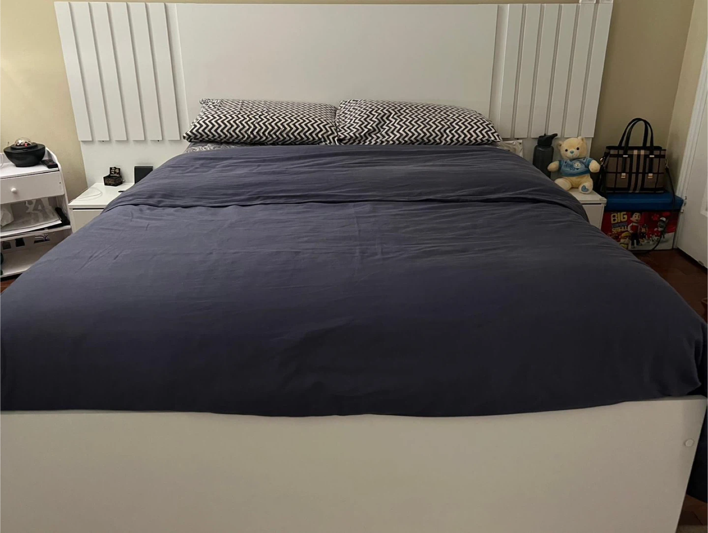 Modern White Double Bed