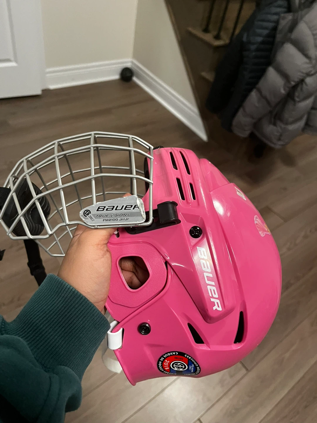 Bauer BH2100 Hockey Helmet with Cage - Pink - photo 5
