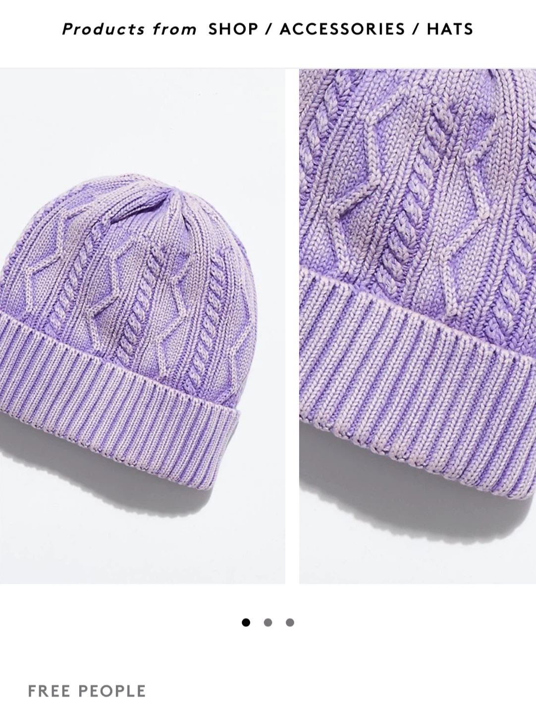 Free People Cable Knit Beanie 🏆