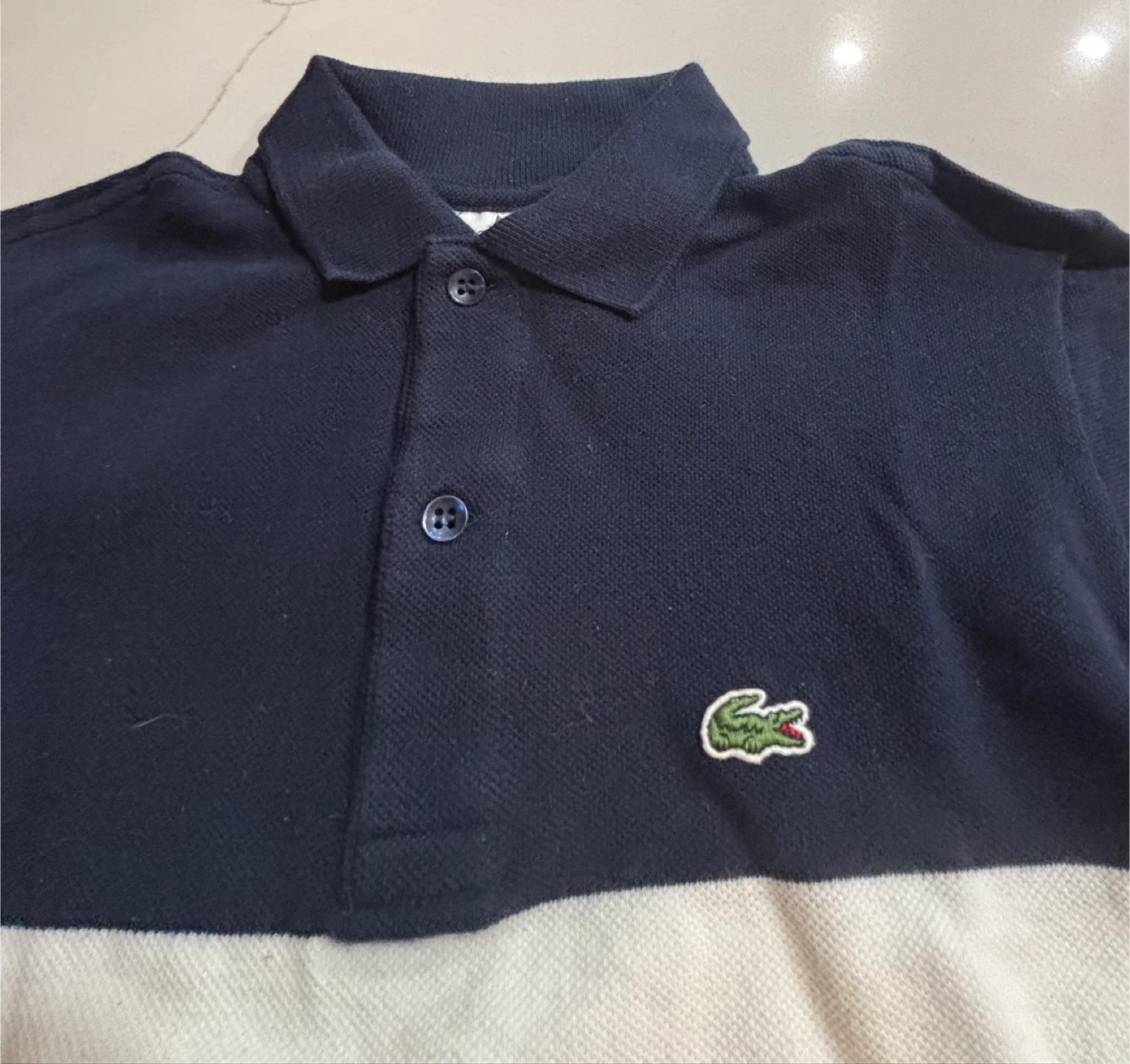 Boys Lacoste Long Sleeve Rugby Polo Shirt Size 12 - photo 2