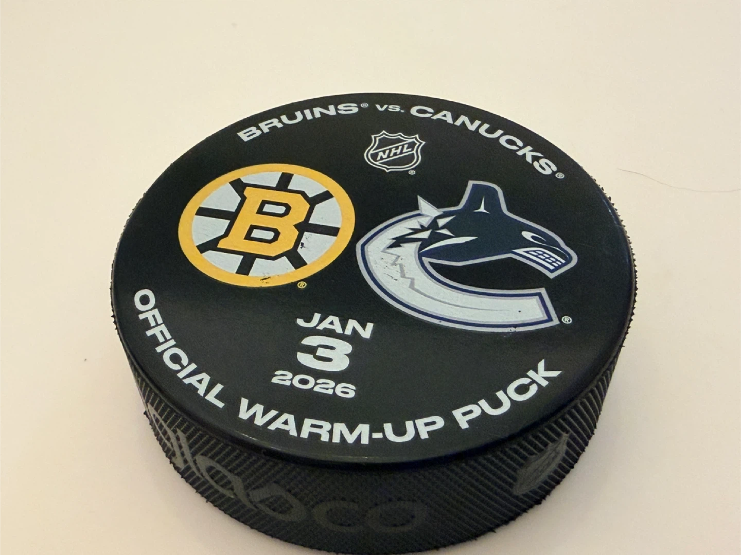Boston Bruins Vs Vancouver Canucks Game Warm Up Puck Jan 3 2026 - photo 2