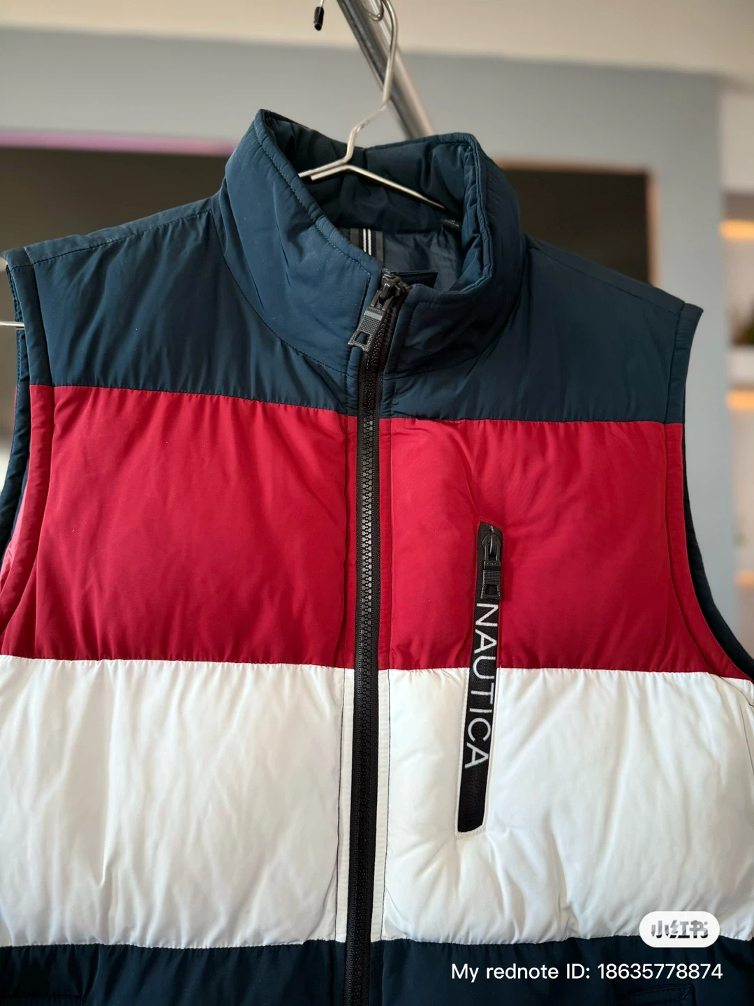 Nautica Color Block Puffer Vest Men's Size M - photo 3