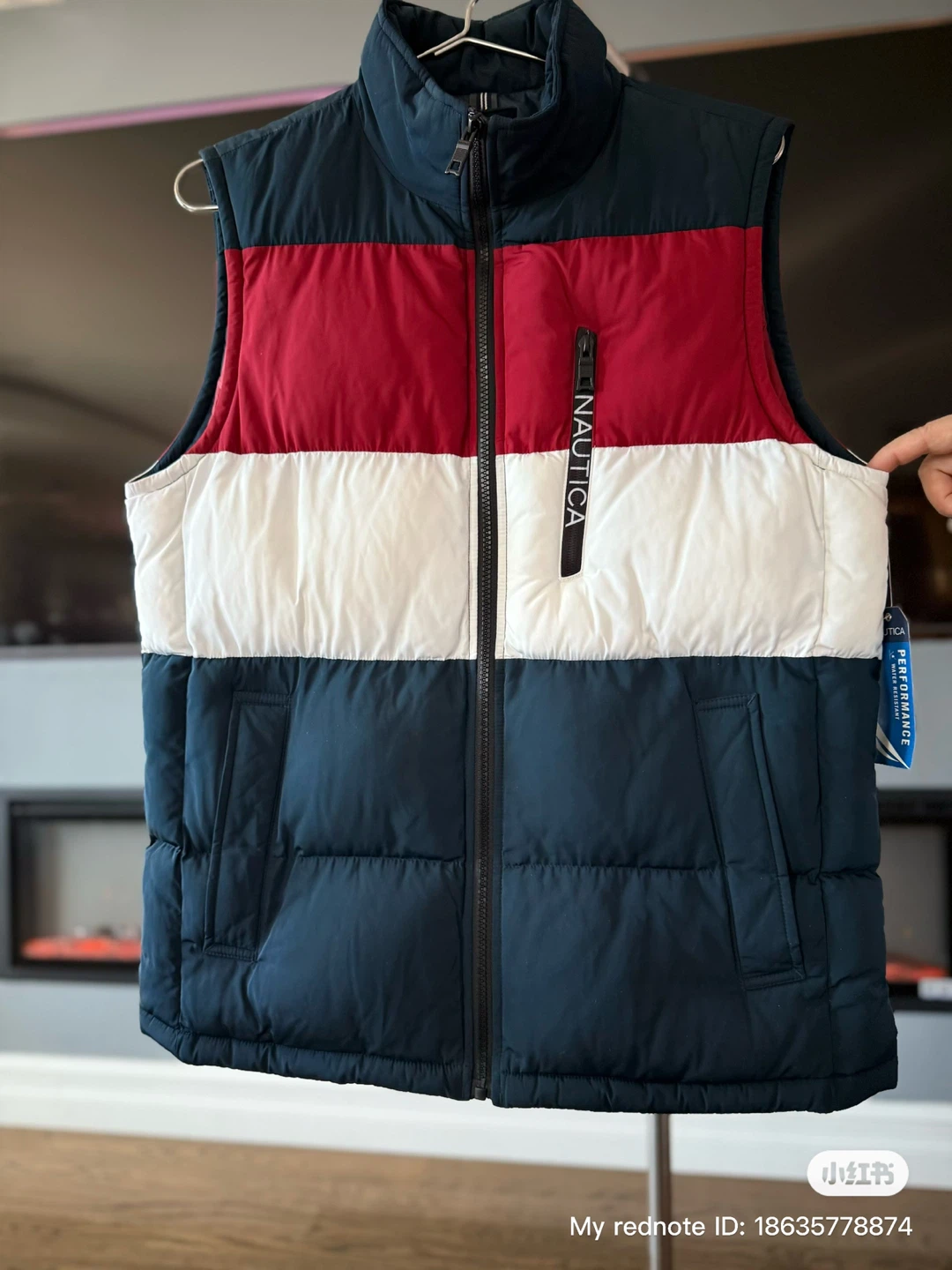 Nautica Color Block Puffer Vest Men's Size M