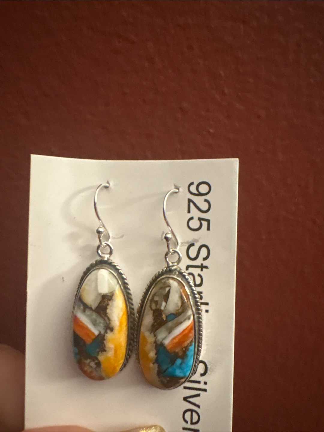 New 925 Sterling Silver Genuine Turquoise Earrings 🏆 - photo 5