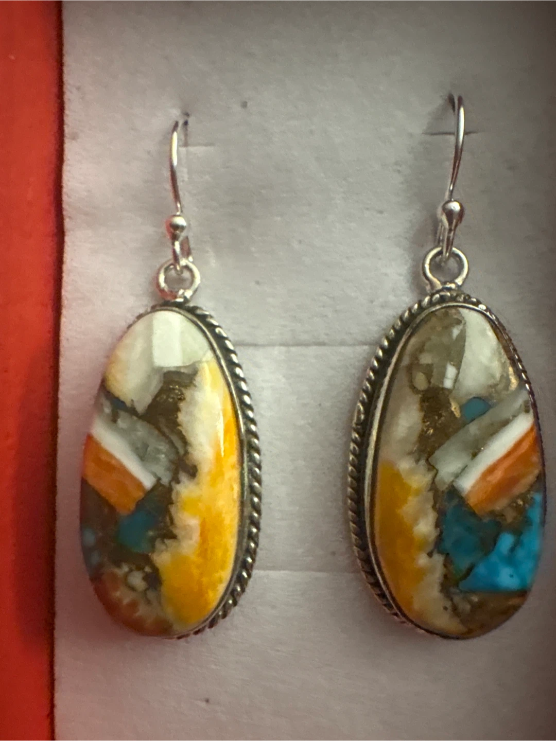 New 925 Sterling Silver Genuine Turquoise Earrings 🏆