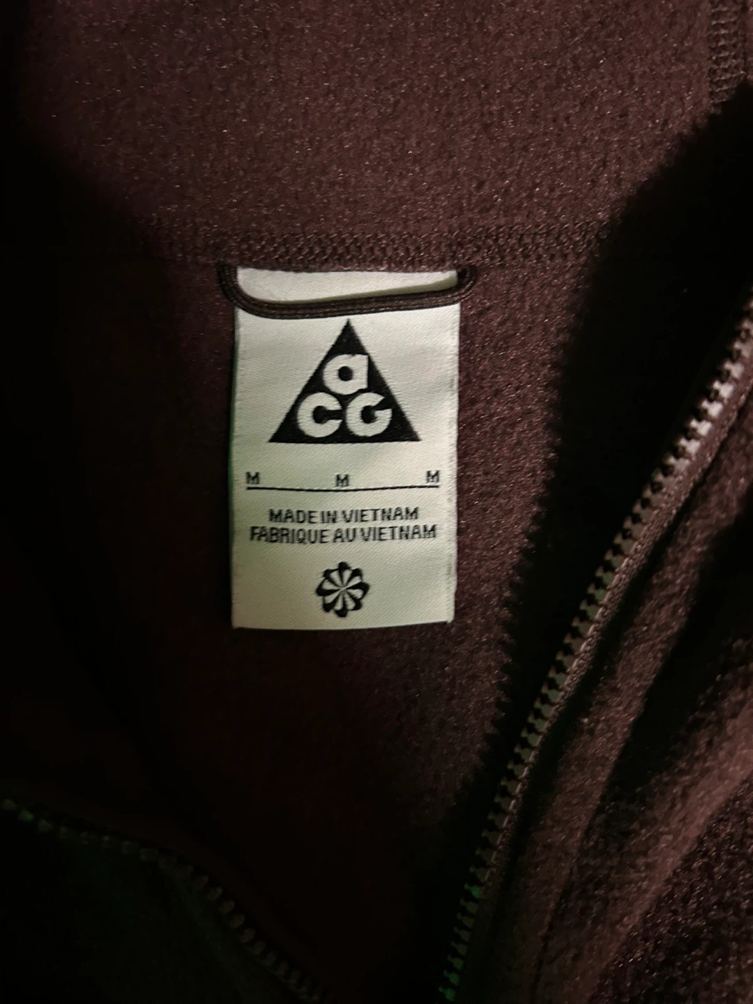 Nike ACG Polartec Fleece Jacket Burgundy Size M - photo 2