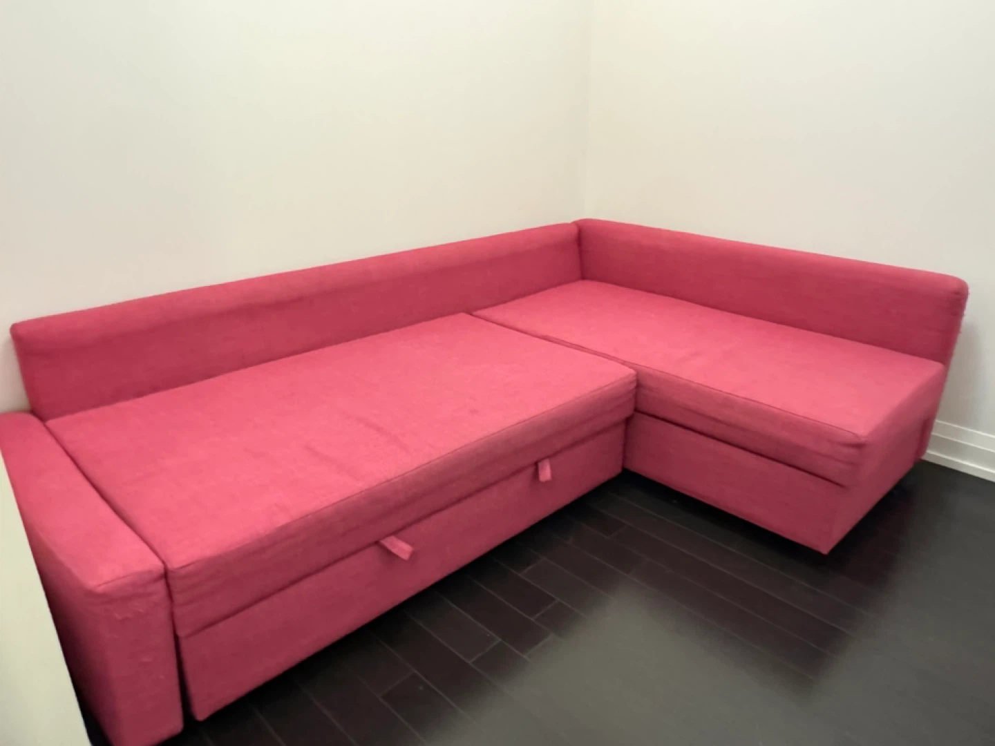 Pink Sectional Sofa Bed with Storage