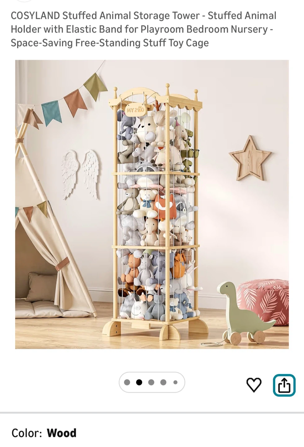 Brand New Stuffed Animal Storage Tower - Wood - photo 2