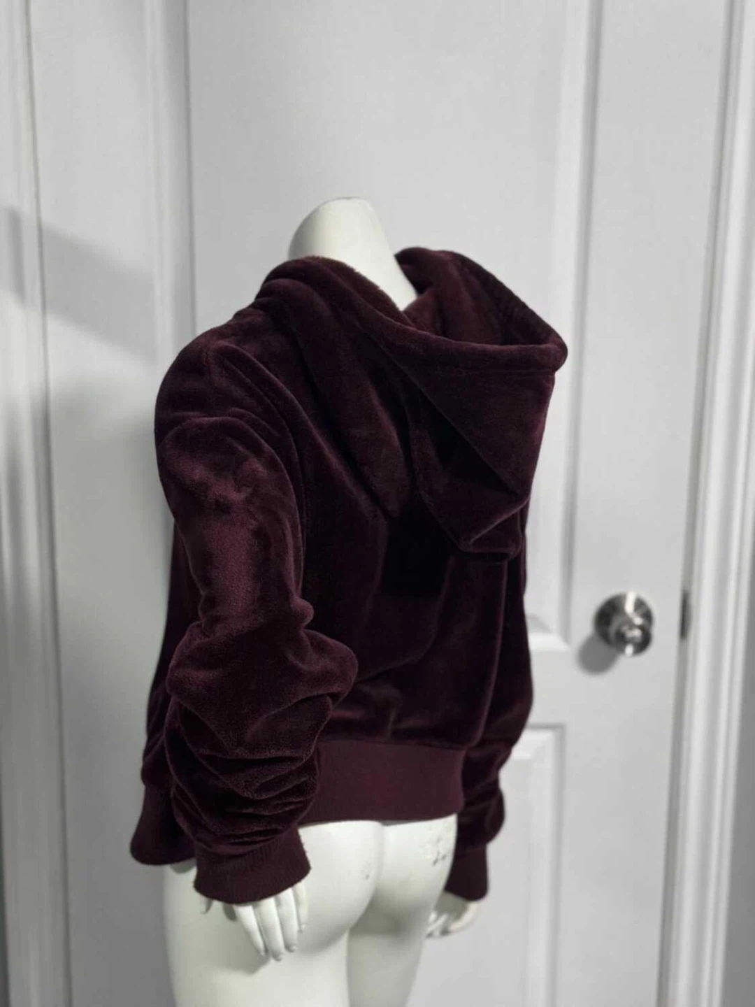 Weekend Edition Burgundy Velour Hoodie - (Medium) - photo 5
