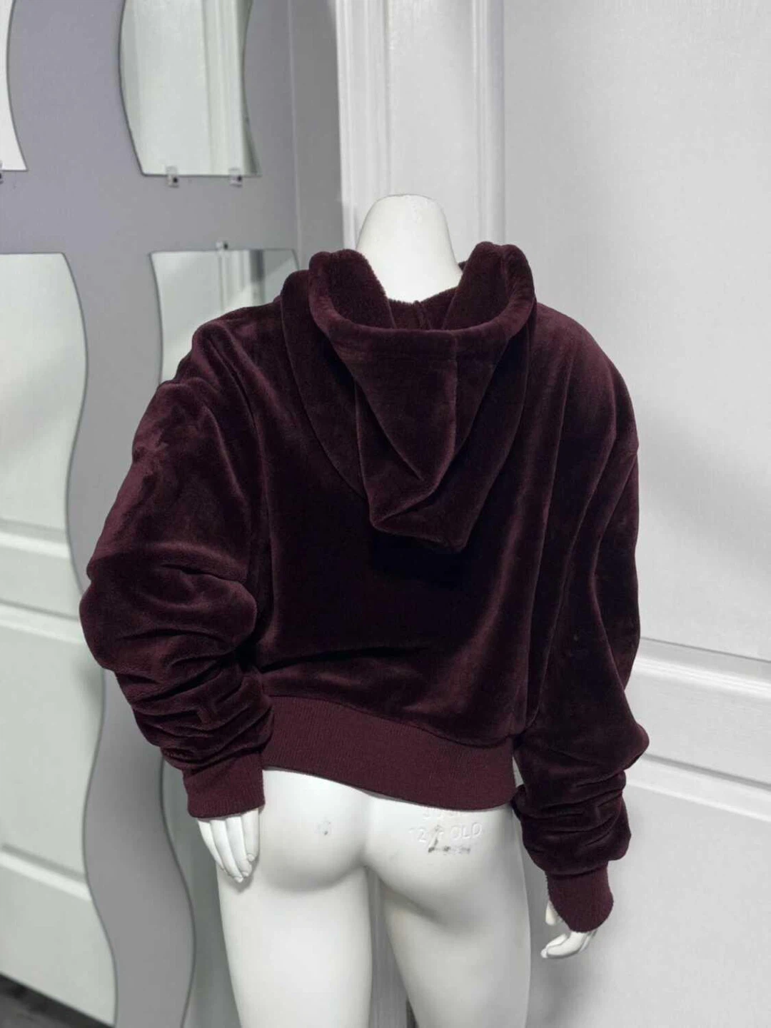 Weekend Edition Burgundy Velour Hoodie - (Medium) - photo 3