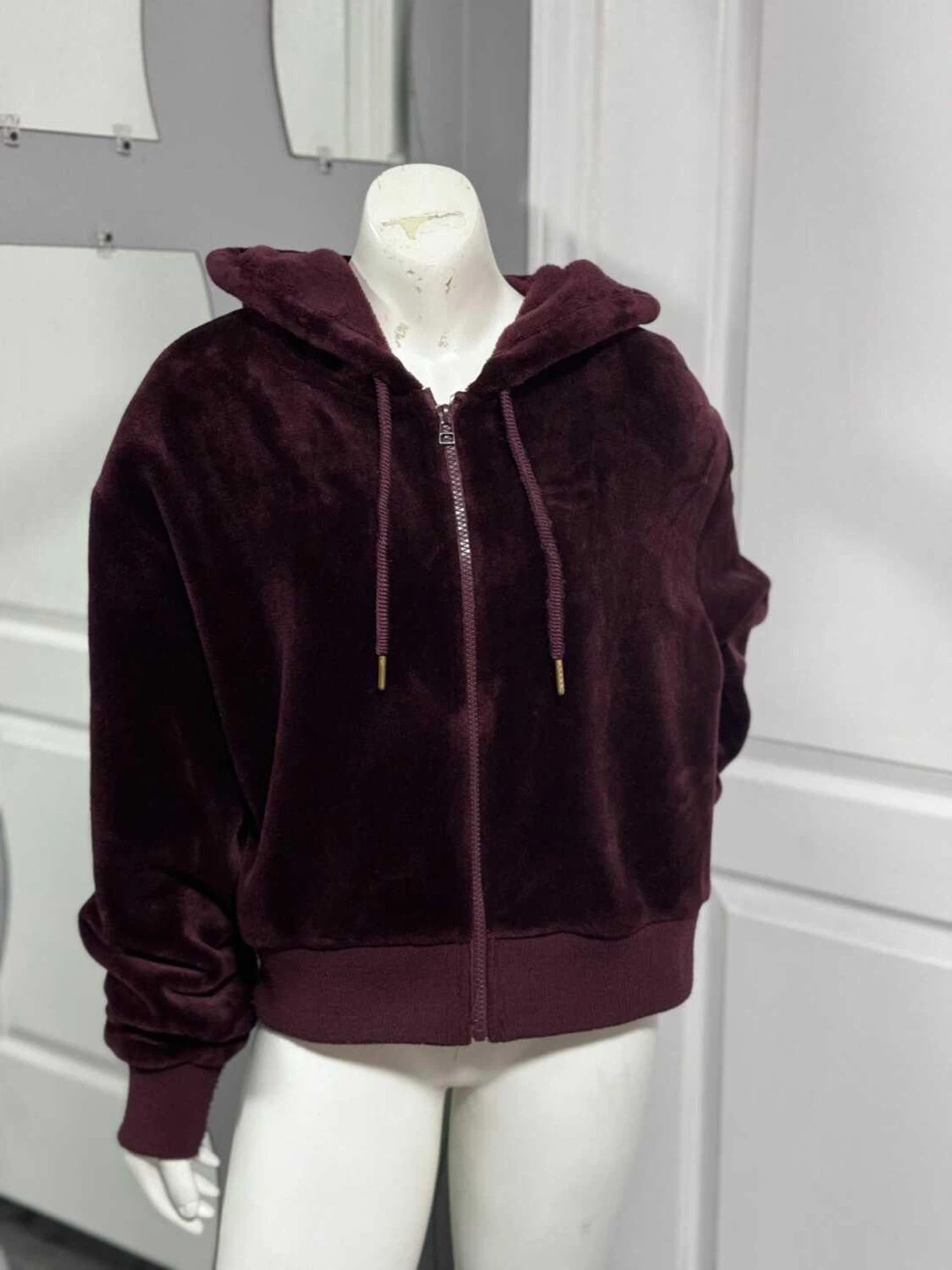Weekend Edition Burgundy Velour Hoodie - (Medium)