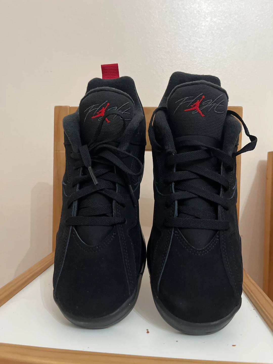 Nike Air Jordan 7 Retro Black Red Low Top Sneakers - photo 2