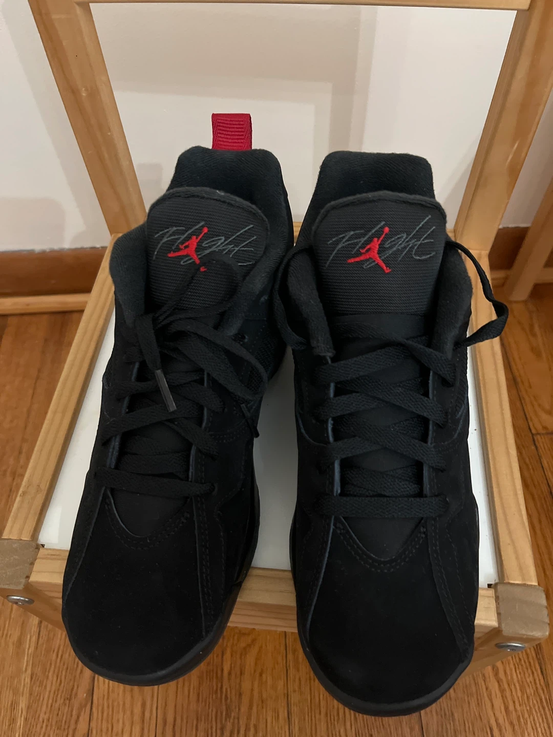 Nike Air Jordan 7 Retro Black Red Low Top Sneakers - photo 3
