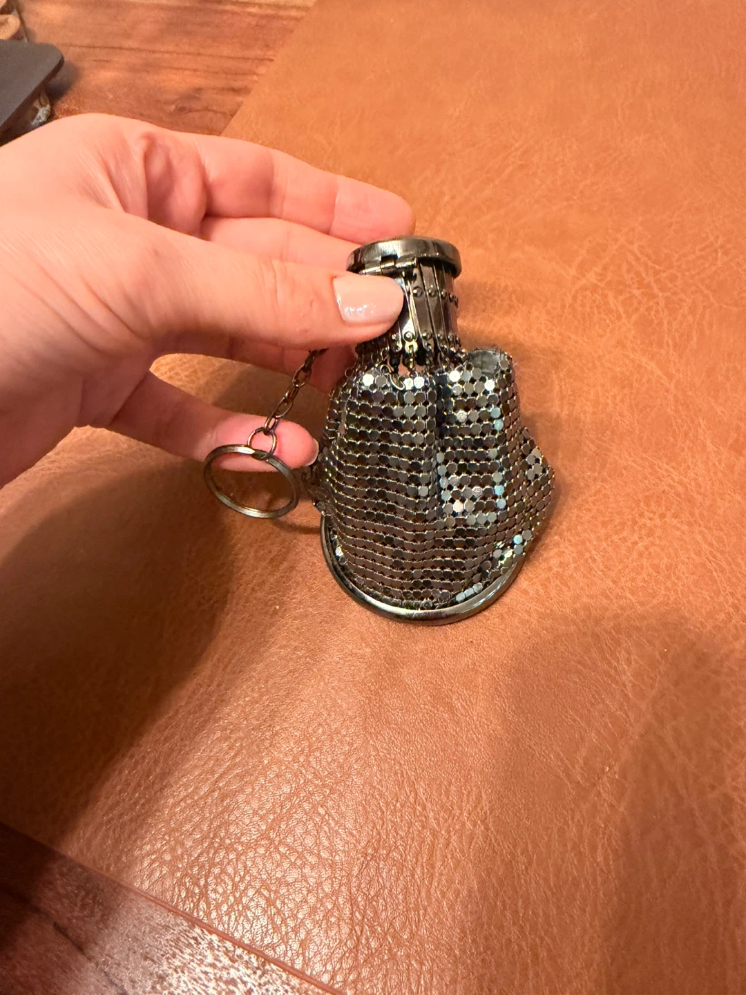 Vintage Mesh Coin Purse with Mirror🏆