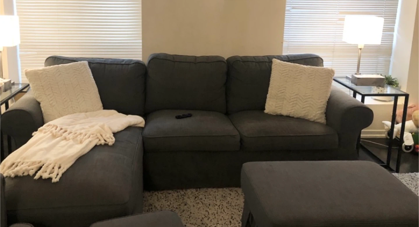 Grey Sectional Sofa with Chaise - photo 5
