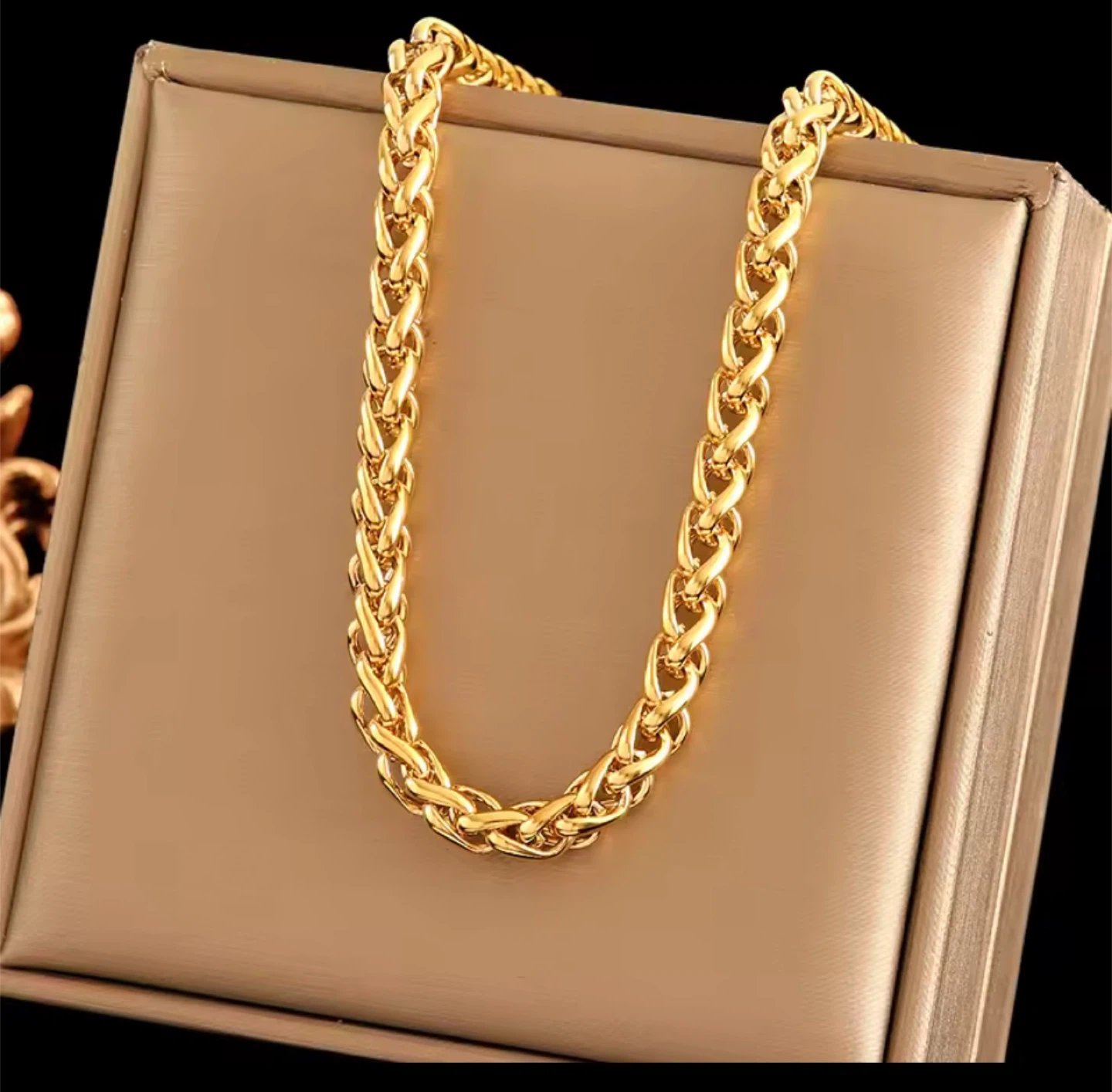 18k gold plated stainless steel necklace