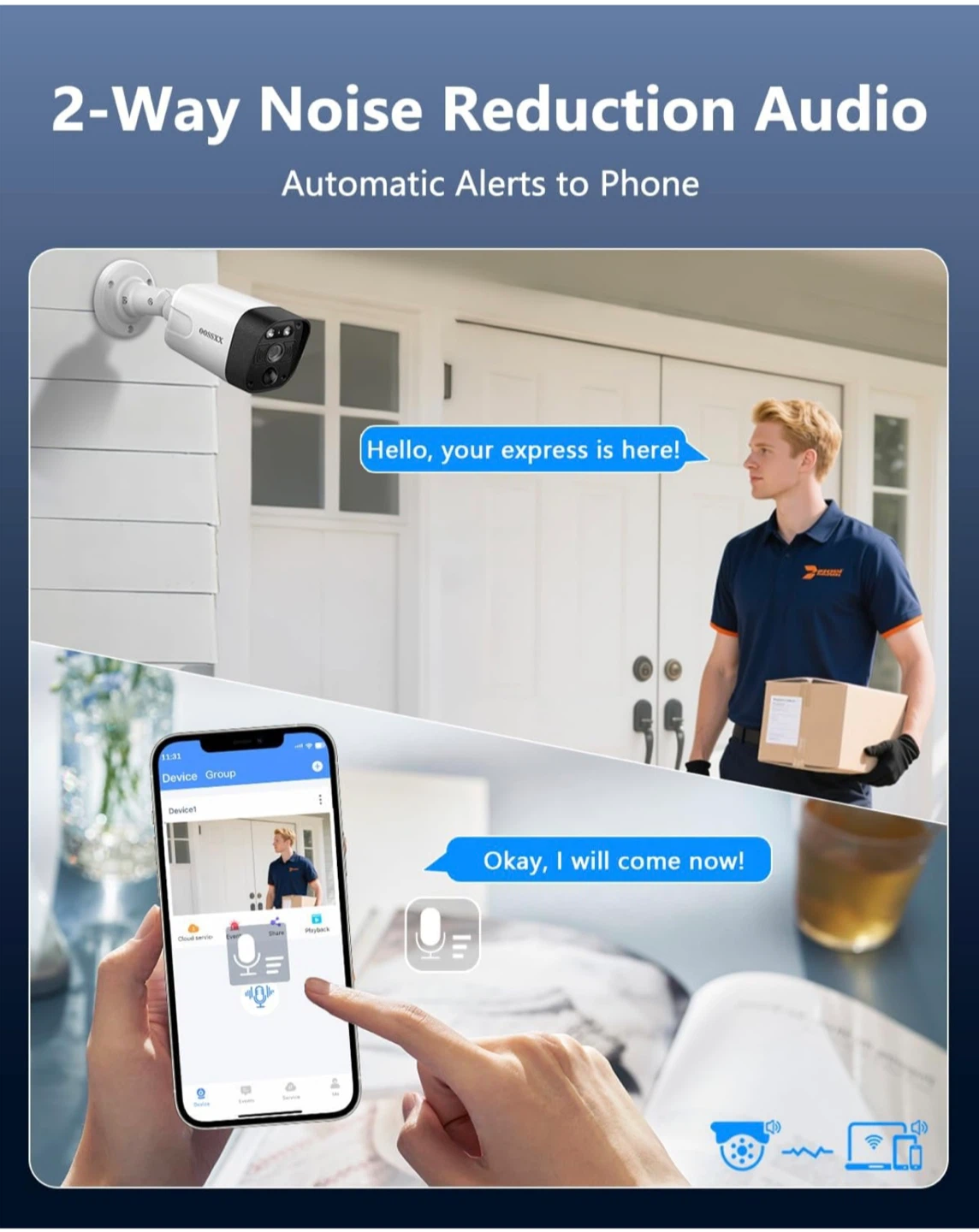 4K PIR POE Extend Camera Outdoor Indoor Video Surveillance Secur - photo 2