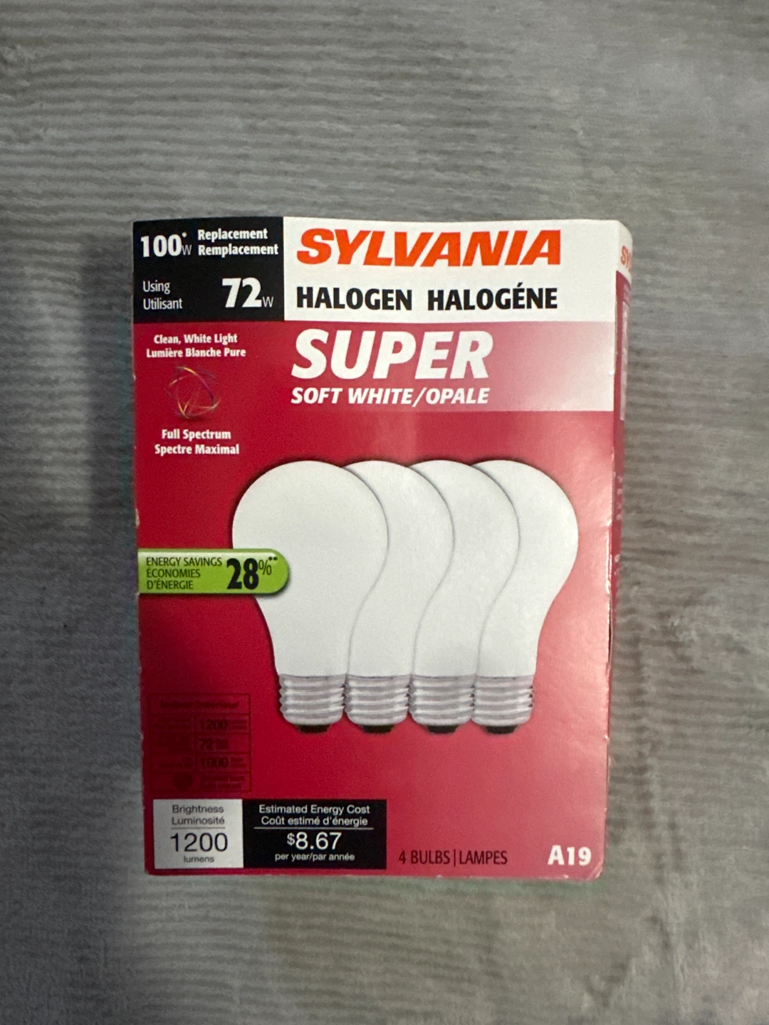 🏆Sylvania Super Soft White Halogen Light Bulbs - 4 Pack🏆