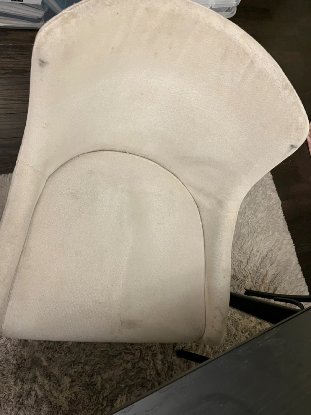 Cream Upholstered Dining Chair with Diamond Stitching - photo 3