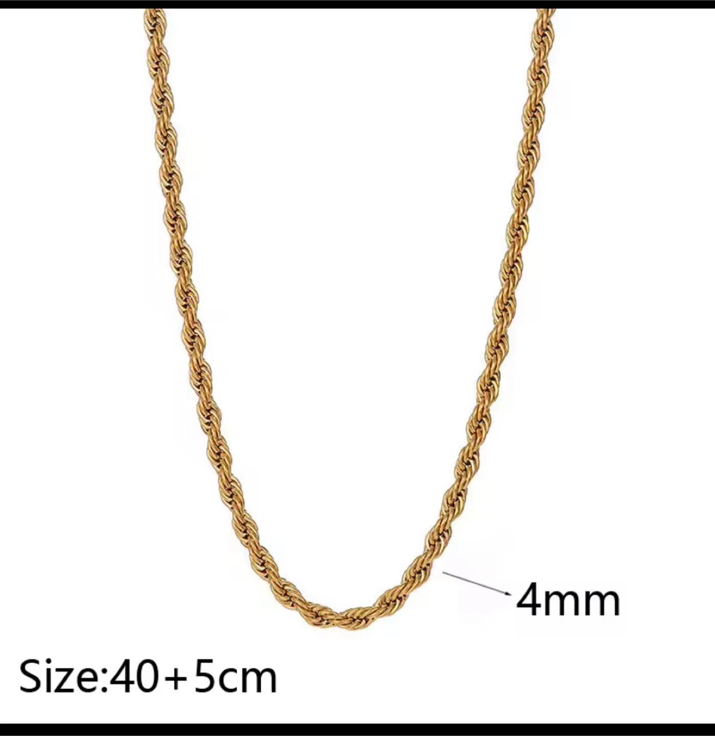 18k gold plated stainless steel necklace and bracelet set - photo 3