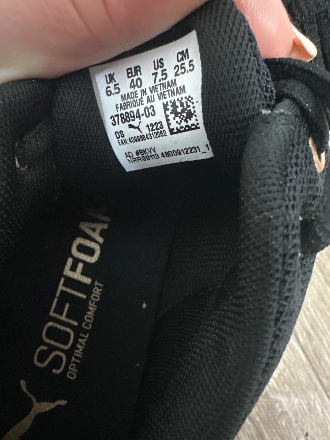 🏆Puma unisex Running Shoes Black/🏆Gold Size 7.5 - photo 3