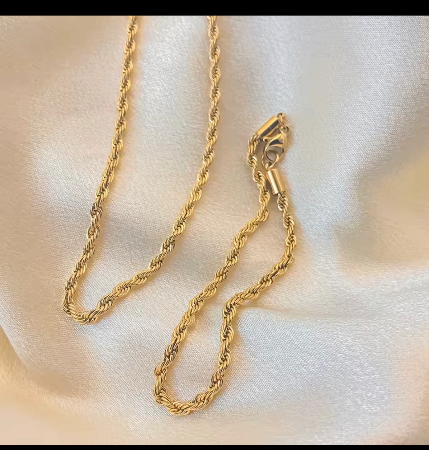 18k gold plated stainless steel necklace and bracelet set - photo 4