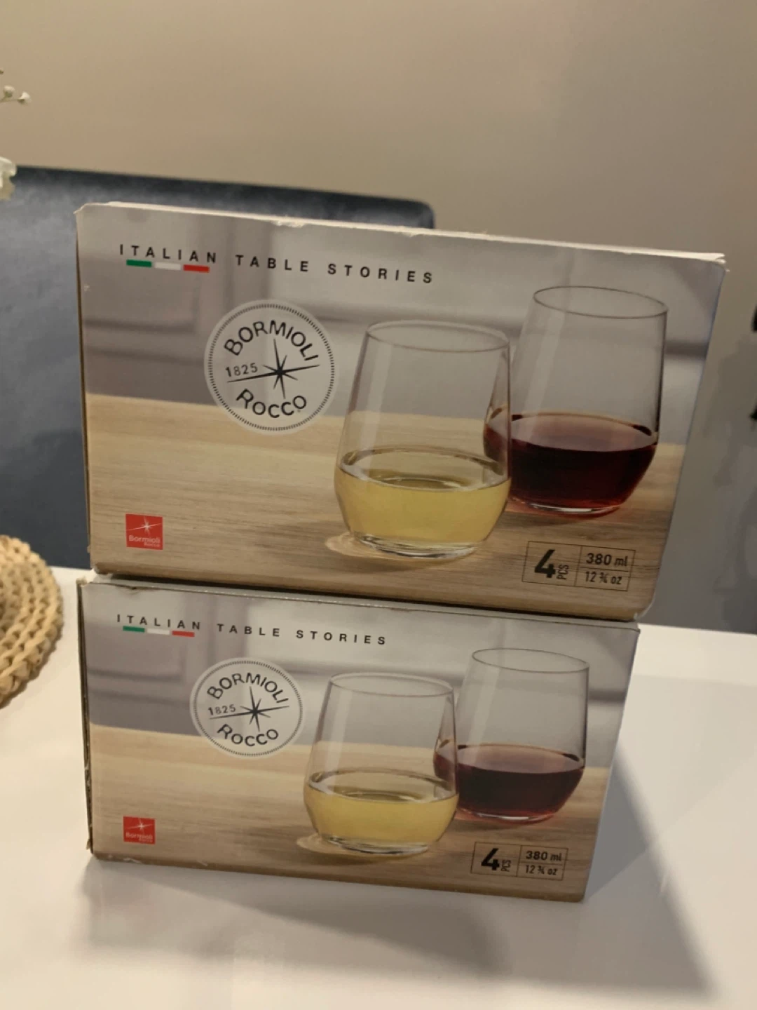 Bormioli Rocco Stemless Wine Glasses Set of 8