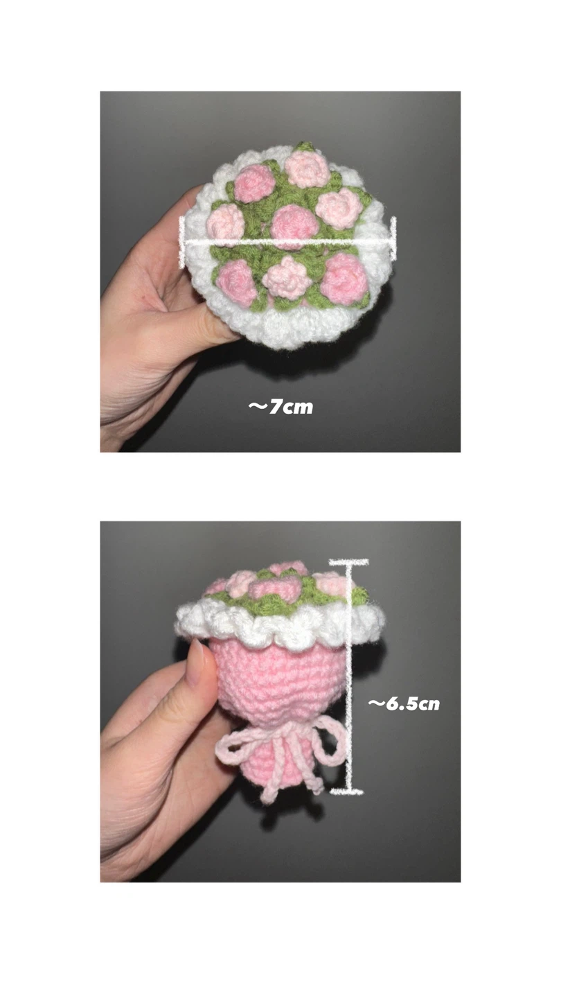 Mini Crochet Flower Bouquet (Customizable) - Valentine's Day - photo 2