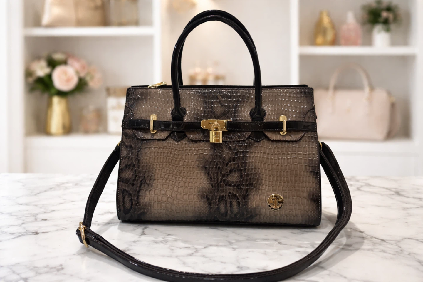 Structured Satchel Handbag