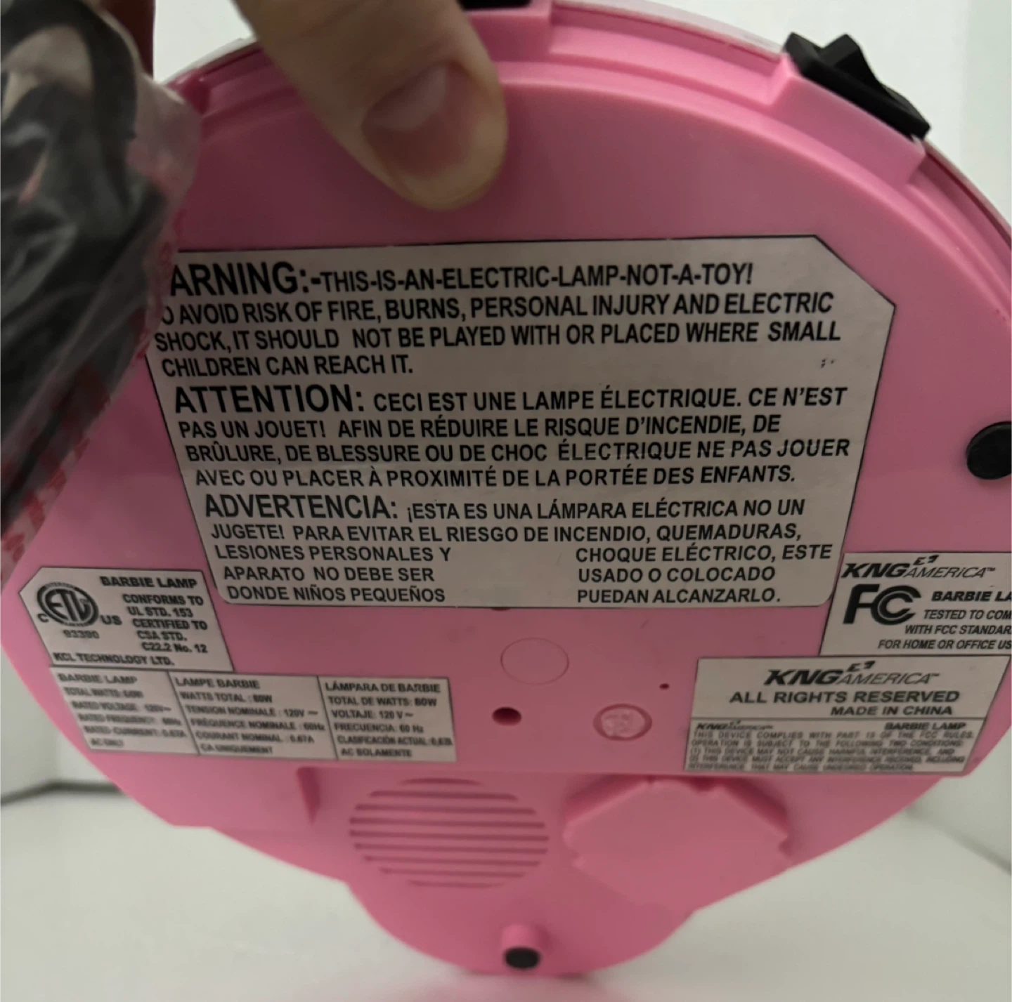 Rare Vintage Barbie Ballerina Electric Lamp - photo 3