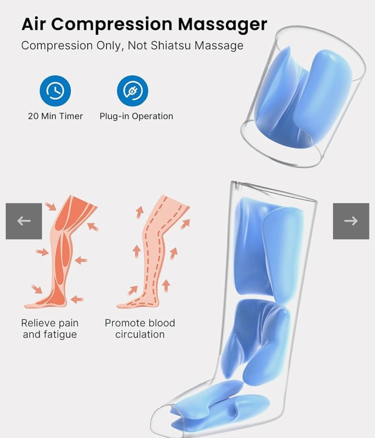 RENPHO Air Compression Leg Massager - photo 4