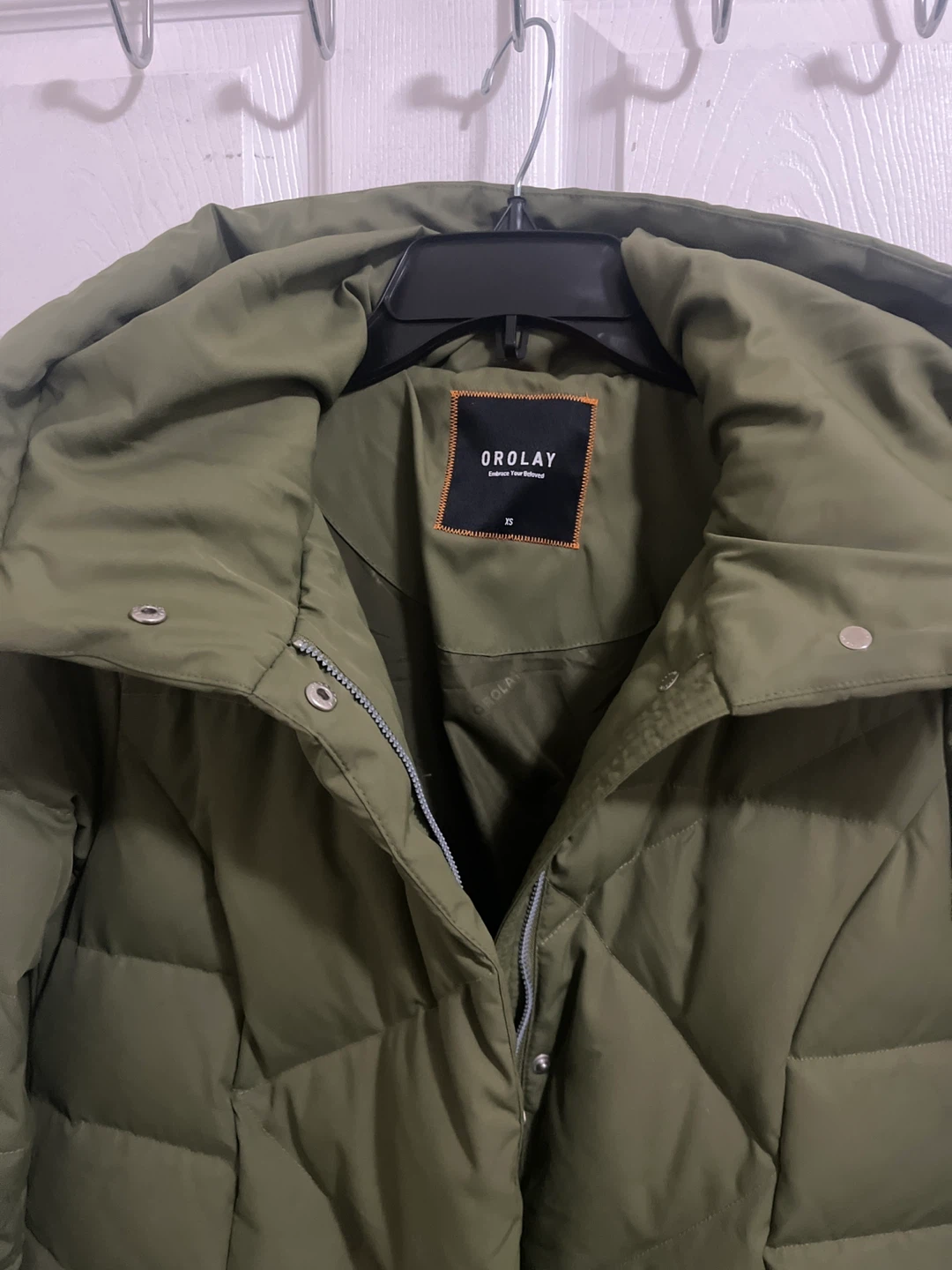 OROLAY Women's Long Down Jacket Green - photo 3