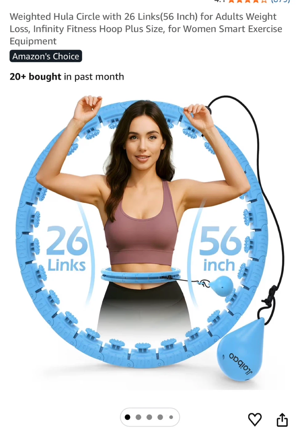 Smart Hula Hoop - 26 Links, 56 Inch Diameter