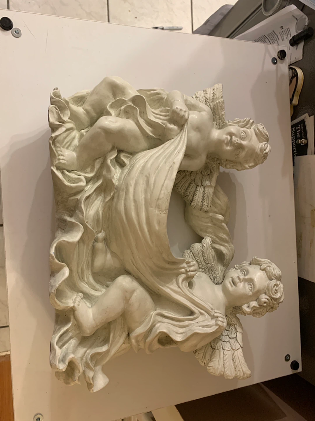 Cherub Figurine Sculpture , 11” 🏆