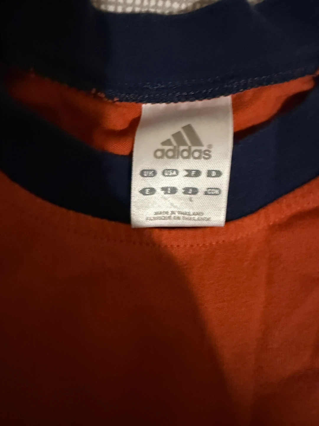 Adidas Orange T-Shirt with Navy Stripes - Medium - photo 5