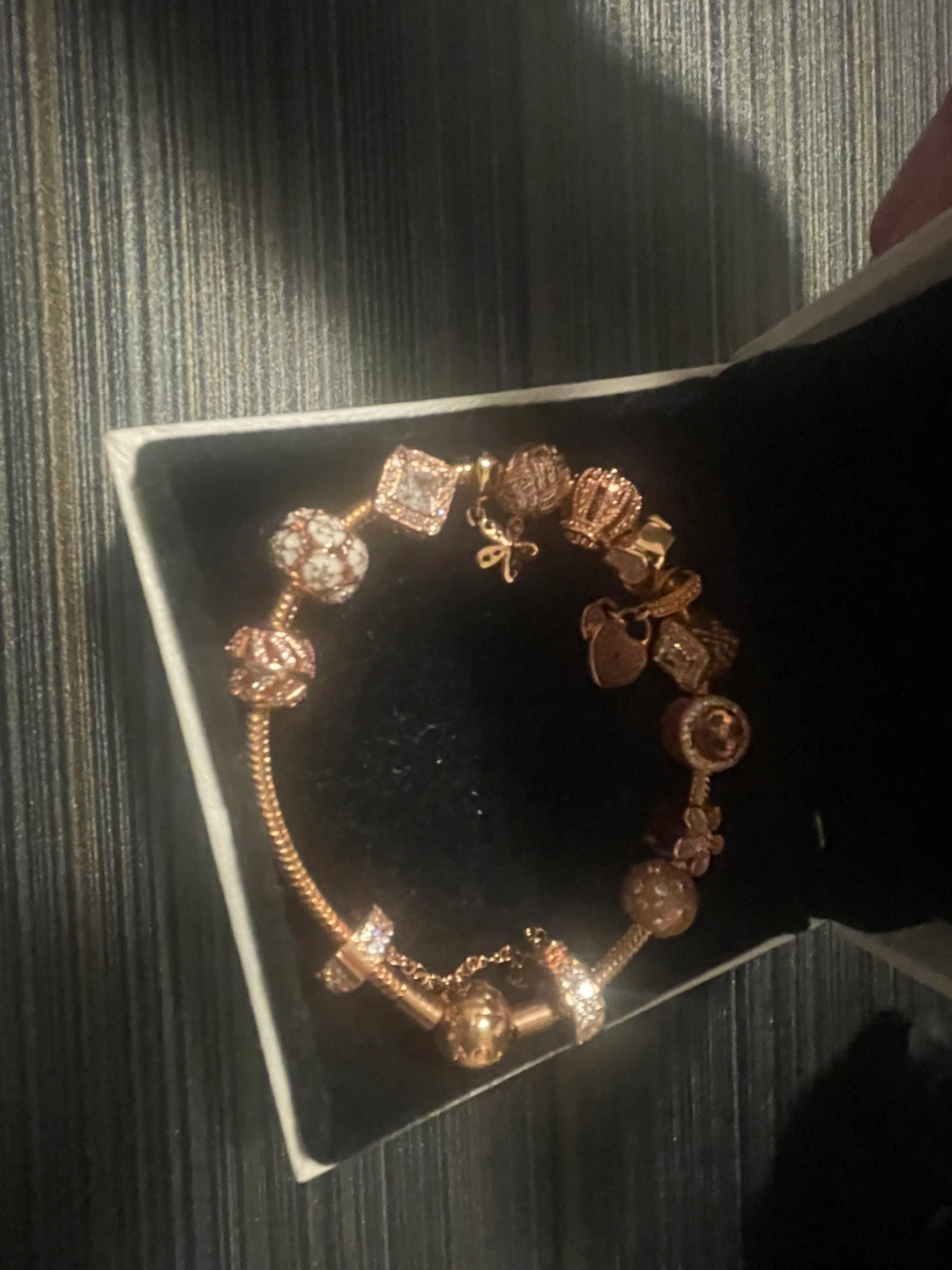 Pandora Rose Gold Charm Bracelet with Multiple Charms - photo 2