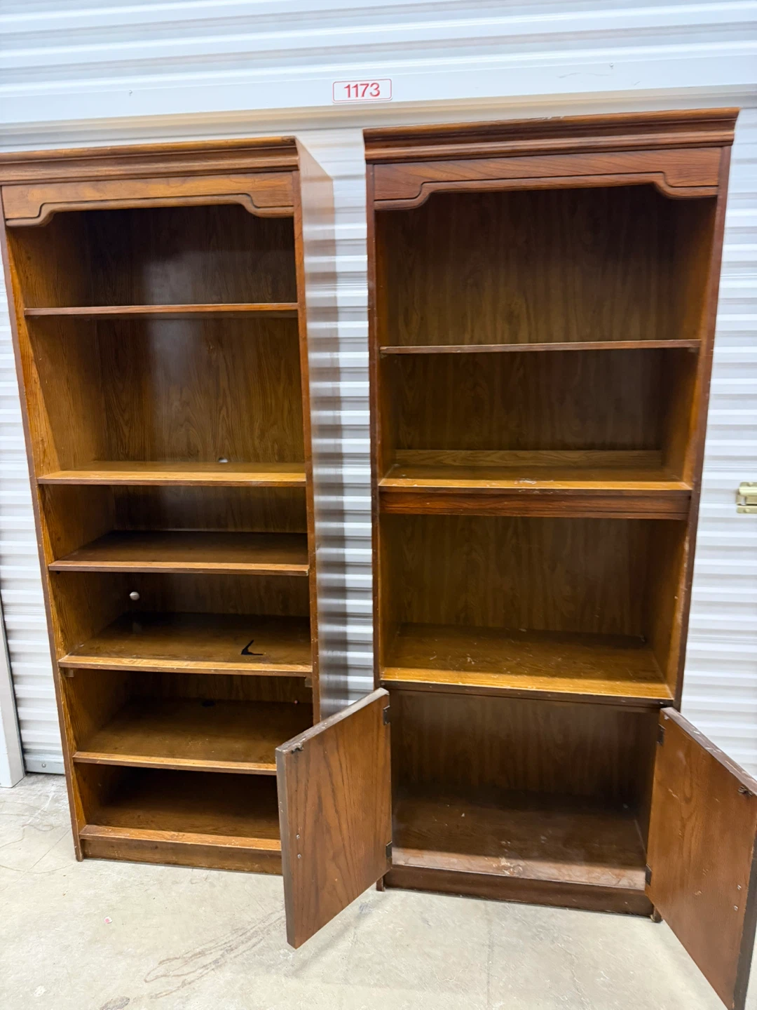 Vintage Wooden Bookcase Set - photo 3